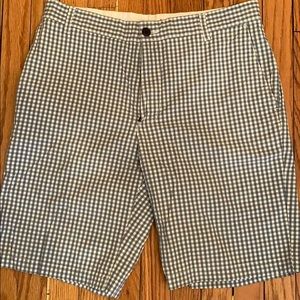 Dockers Blue and White Checkered Shorts